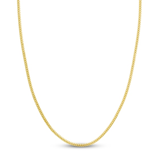 Cuban Curb Chain Necklace 2.8mm Solid 14K Yellow Gold 20"