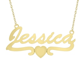 Nameplate Heart Necklace (1 Name)