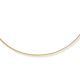 Adjustable Solid Wheat Chain 14K Yellow Gold 16" - 26" Length 1.8mm