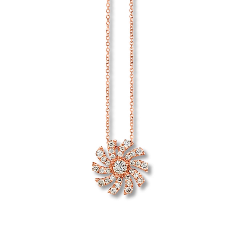 Main Image 1 of Le Vian Diamond Necklace 1/2 carat tw 14K Strawberry Gold
