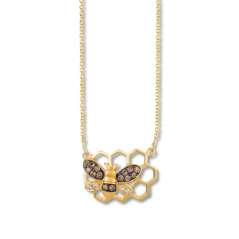 Main Image 1 of Le Vian Diamond Necklace 1/4 carat tw 14K Honey Gold