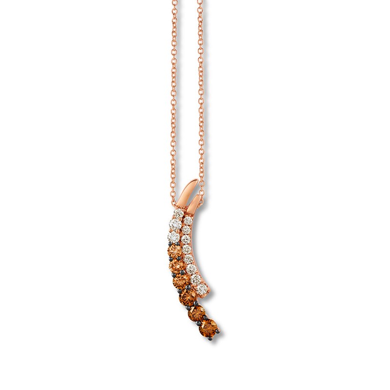 Main Image 1 of Le Vian Diamond Necklace 1 ct tw 14K Strawberry Gold