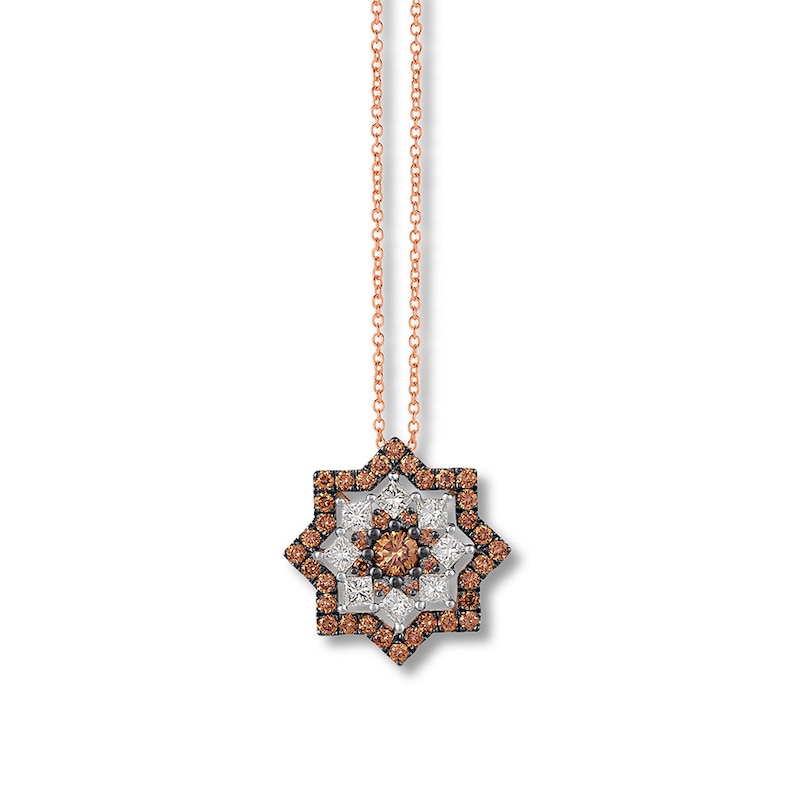 Main Image 1 of Le Vian Diamond Necklace 1 carat tw 14K Strawberry Gold