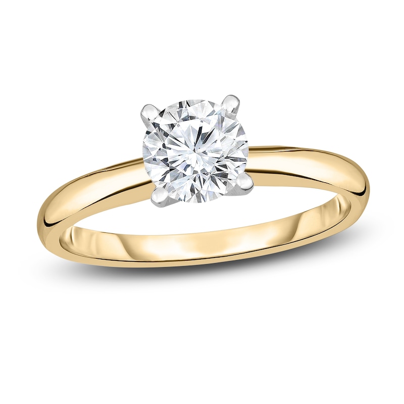 Diamond Solitaire Engagement Ring 1/3 ct tw Round 14K Yellow Gold (I2/I)
