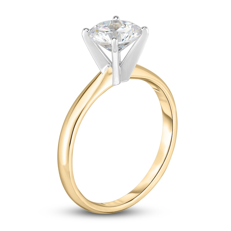 Diamond Solitaire Engagement Ring 1/3 ct tw Round 14K Yellow Gold (I2/I)