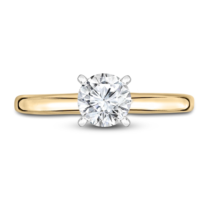 Diamond Solitaire Engagement Ring 1/3 ct tw Round 14K Yellow Gold (I2/I)