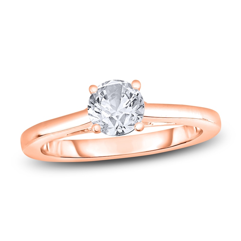 Main Image 1 of Diamond Solitaire Engagement Ring 3/4 ct tw Round 14K Rose Gold (I2/I)