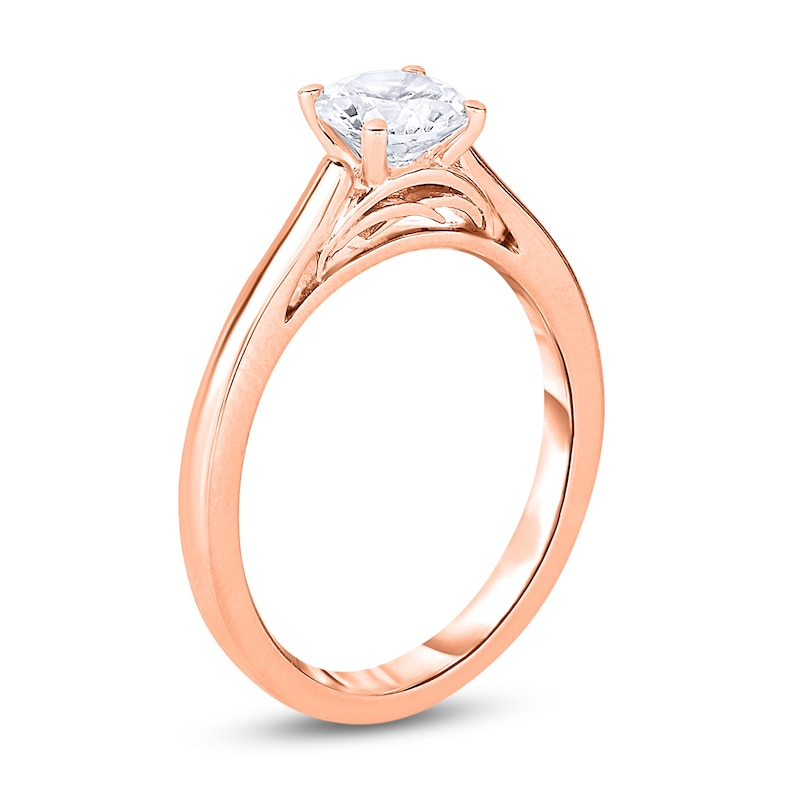 Main Image 2 of Diamond Solitaire Engagement Ring 3/4 ct tw Round 14K Rose Gold (I2/I)