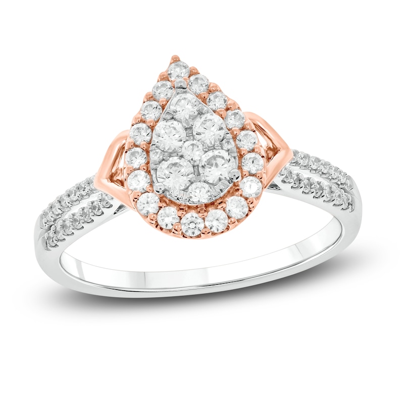 Main Image 1 of Diamond Engagement Ring 1/2 ct tw Round 14K Two-Tone Gold