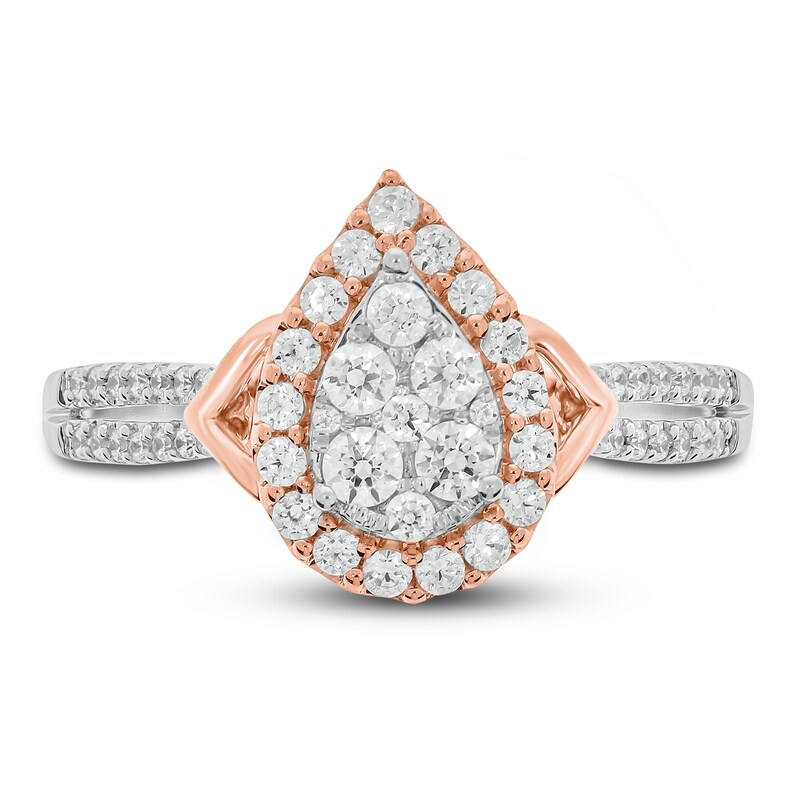 Main Image 3 of Diamond Engagement Ring 1/2 ct tw Round 14K Two-Tone Gold