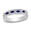 Thumbnail Image 1 of Kirk Kara Natural Blue Sapphire Anniversary Band Diamond Accents 18K White Gold
