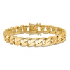 Thumbnail Image 1 of Polished Solid Curb Chain Bracelet 14K Yellow Gold 10.6mm 8"