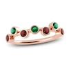 Thumbnail Image 1 of Juliette Maison Natural Emerald & Natural Garnet Ring 10K Rose Gold