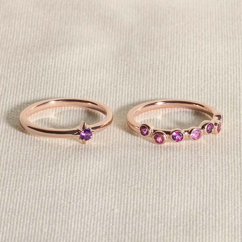 Main Image 4 of Juliette Maison Natural Citrine & Natural Rhodolite Garnet Ring 10K Yellow Gold