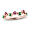 Thumbnail Image 1 of Juliette Maison Natural Emerald & Natural Rhodolite Garnet Ring 10K Rose Gold