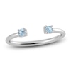 Thumbnail Image 1 of Juliette Maison Natural Aquamarine Cuff Ring 10K White Gold