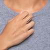 Thumbnail Image 5 of Juliette Maison Natural Aquamarine Cuff Ring 10K White Gold