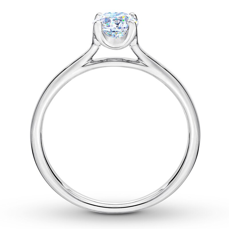 THE LEO First Light Diamond Solitaire Ring 3/4 ct 14K White Gold (I1/I)