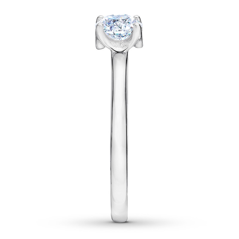 THE LEO First Light Diamond Solitaire Ring 3/4 ct 14K White Gold (I1/I)