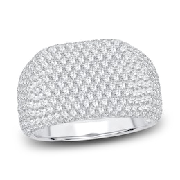 Men's Lab-Grown Diamond Ring 3-1/2 ct tw Round 14K White Gold