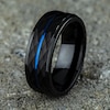 Thumbnail Image 4 of Line Wedding Band Black Cobalt 8.0mm