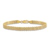 Diamond-Cut Triple Rope Bracelet 14K Yellow Gold 7"