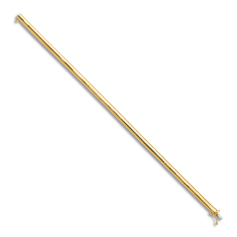 Main Image 2 of Domed Omega Bracelet 14K Two-Tone Gold 7"