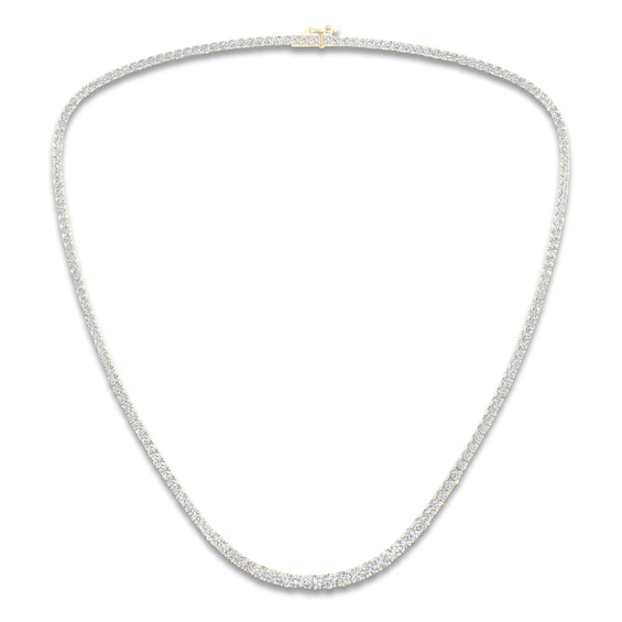 Jared Signature Lab-Grown Diamond Tennis Necklace 10 ct tw 14K Yellow Gold