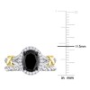 Thumbnail Image 4 of Y-Knot Black Diamond Bridal Set 2-1/8 ct tw Oval/Round 14K Two-Tone Gold