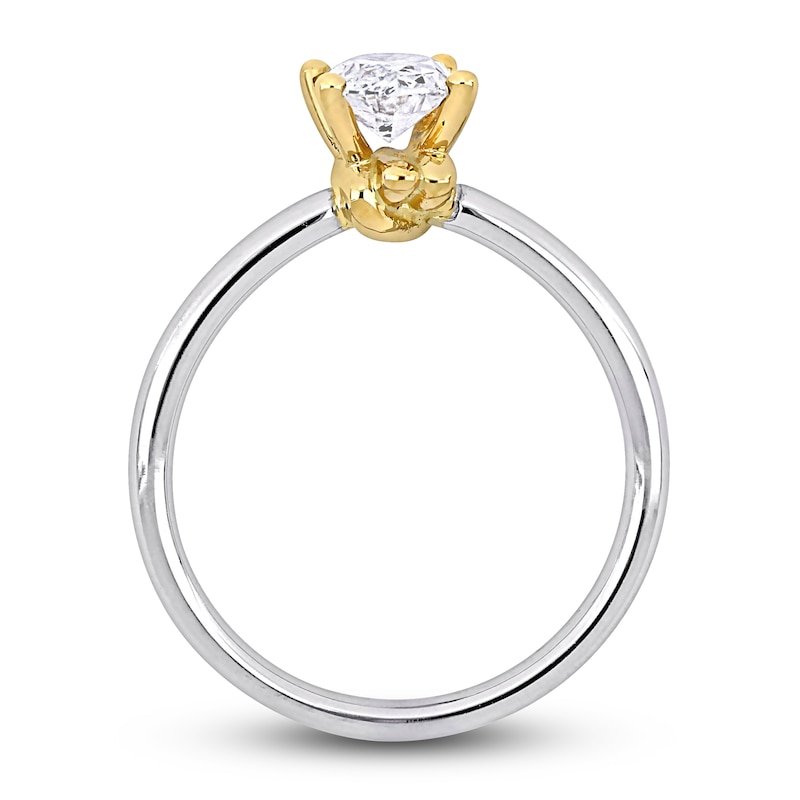 Main Image 3 of Y-Knot Diamond Solitaire Ring 1 ct tw Oval 14K White Gold (I/I1)