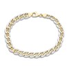 Men's Diamond-Cut Mariner Chain Bracelet 10K Yellow Gold 8.5" 7.8mm