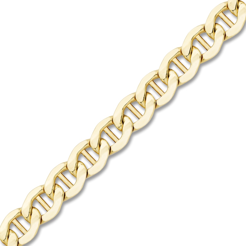 Men's Diamond-Cut Mariner Chain Bracelet 10K Yellow Gold 8.5" 7.8mm