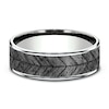 Thumbnail Image 2 of Chevron Wedding Band Tantalum/14K White Gold 7.5mm