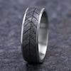 Thumbnail Image 4 of Chevron Wedding Band Tantalum/14K White Gold 7.5mm