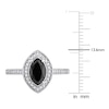 Thumbnail Image 3 of Black & White Diamond Halo Engagement Ring 1-1/4 ct tw Round 14K White Gold
