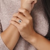 Thumbnail Image 6 of Black & White Diamond Halo Engagement Ring 1-1/4 ct tw Round 14K White Gold