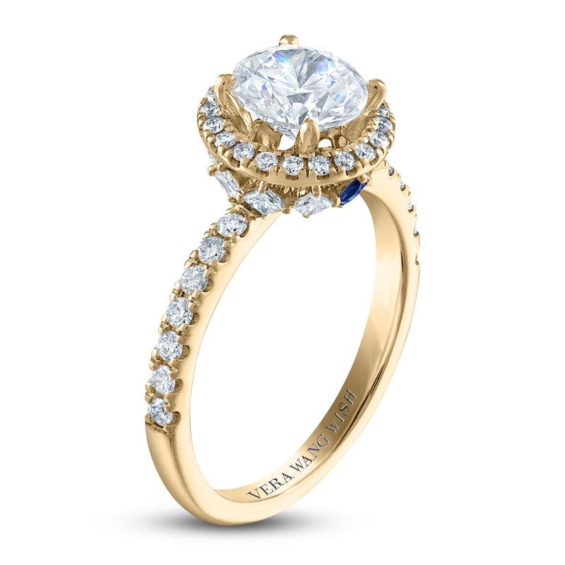 Vera Wang WISH Diamond Engagement Ring 2 ct tw Round 18K Yellow Gold