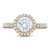 Thumbnail Image 2 of Vera Wang WISH Diamond Engagement Ring 2 ct tw Round 18K Yellow Gold