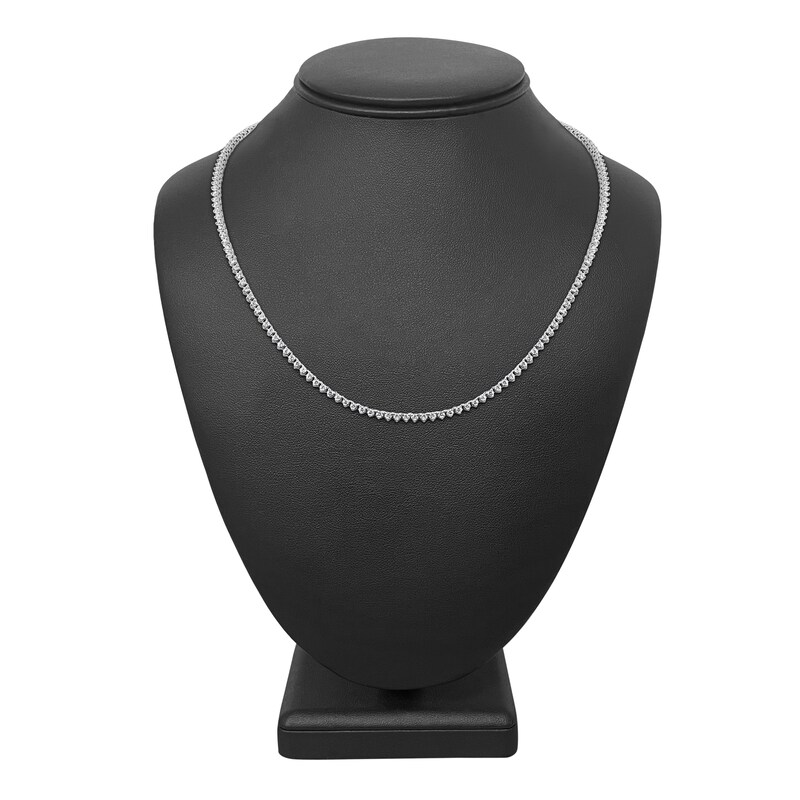 Main Image 4 of Diamond Tennis Necklace 3 ct tw Round 14K White Gold 16"