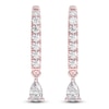 Thumbnail Image 1 of Diamond Drop Earrings 3/8 ct tw Pear/Round 14K Rose Gold