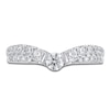 Thumbnail Image 3 of Diamond Contour Wedding Band 3/4 ct tw Round 14K White Gold