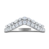 Thumbnail Image 3 of Diamond Contour Wedding Band 3/4 ct tw Marquise/Round 18K White Gold