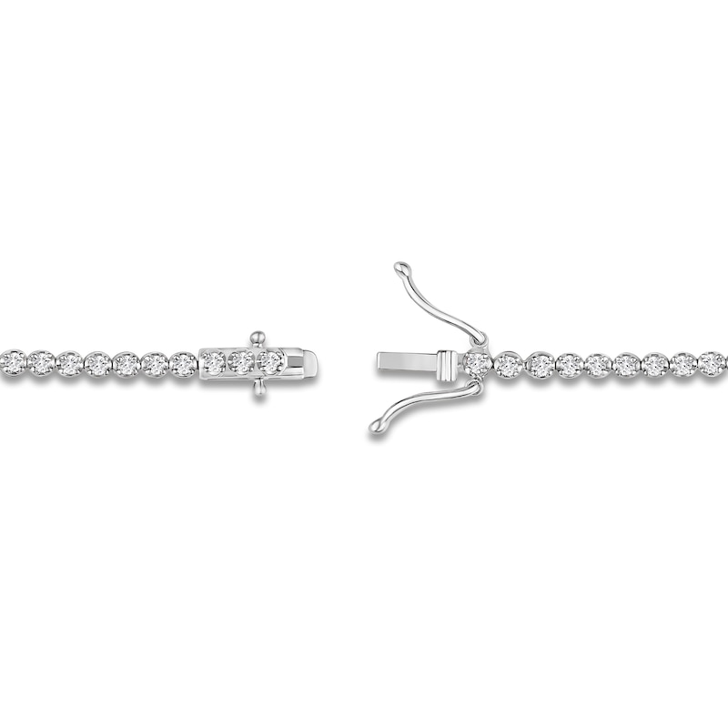 Main Image 2 of Lab-Grown Diamond Tennis Bracelet 1-1/2 ct tw 14K White Gold 7"