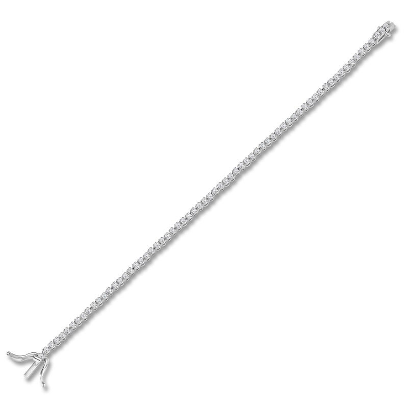 Main Image 3 of Lab-Grown Diamond Tennis Bracelet 1-1/2 ct tw 14K White Gold 7"