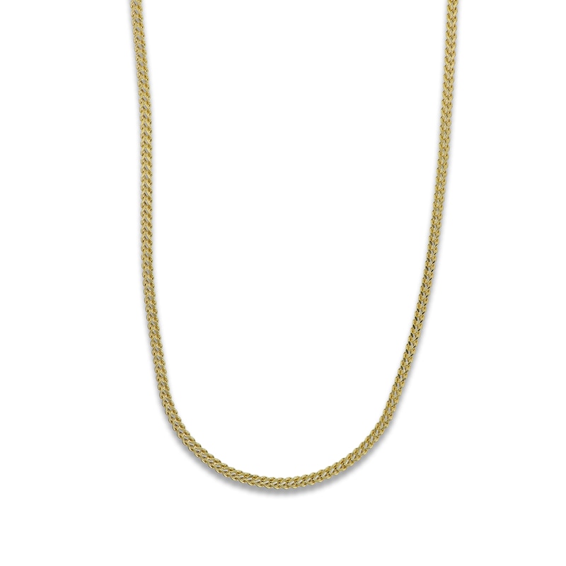 Main Image 1 of Hollow Franco Chain Necklace 14K Yellow Gold 22" 2.4mm