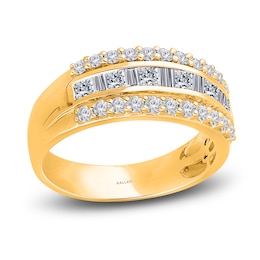 Kallati Diamond Ring 1-1/2 ct tw Princess/Baguette/Round 14K Yellow Gold