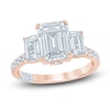 Thumbnail Image 0 of Pnina Tornai Lab-Created Diamond Engagement Ring 3-1/2 ct tw Emerald/Round 14K Rose Gold