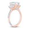 Thumbnail Image 1 of Pnina Tornai Lab-Created Diamond Engagement Ring 3-1/2 ct tw Emerald/Round 14K Rose Gold