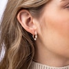 Thumbnail Image 3 of Yoko London Akoya Cultured Pearl Hoop Earrings 1/6 ct tw Diamonds 18K Yellow Gold