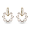 Thumbnail Image 1 of Yoko London Akoya Cultured Pearl Earrings 1/8 ct tw Diamonds 18K Yellow Gold